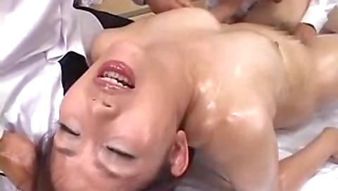 Hot mature Japanese girl with big tits sucks and fucks