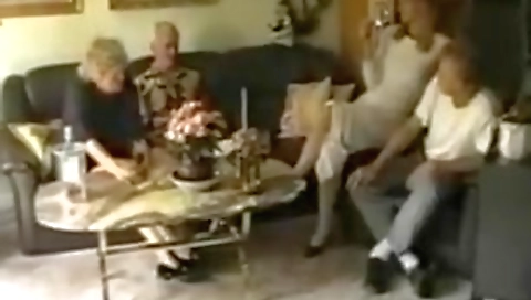 junior couple with old couple swinger