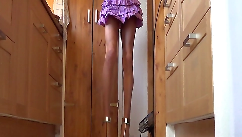 Mature given a great sex show for feet fetish lovers