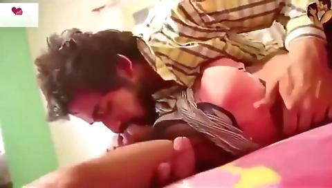 Desi couple doing sex while husband isn't at home, desi romance